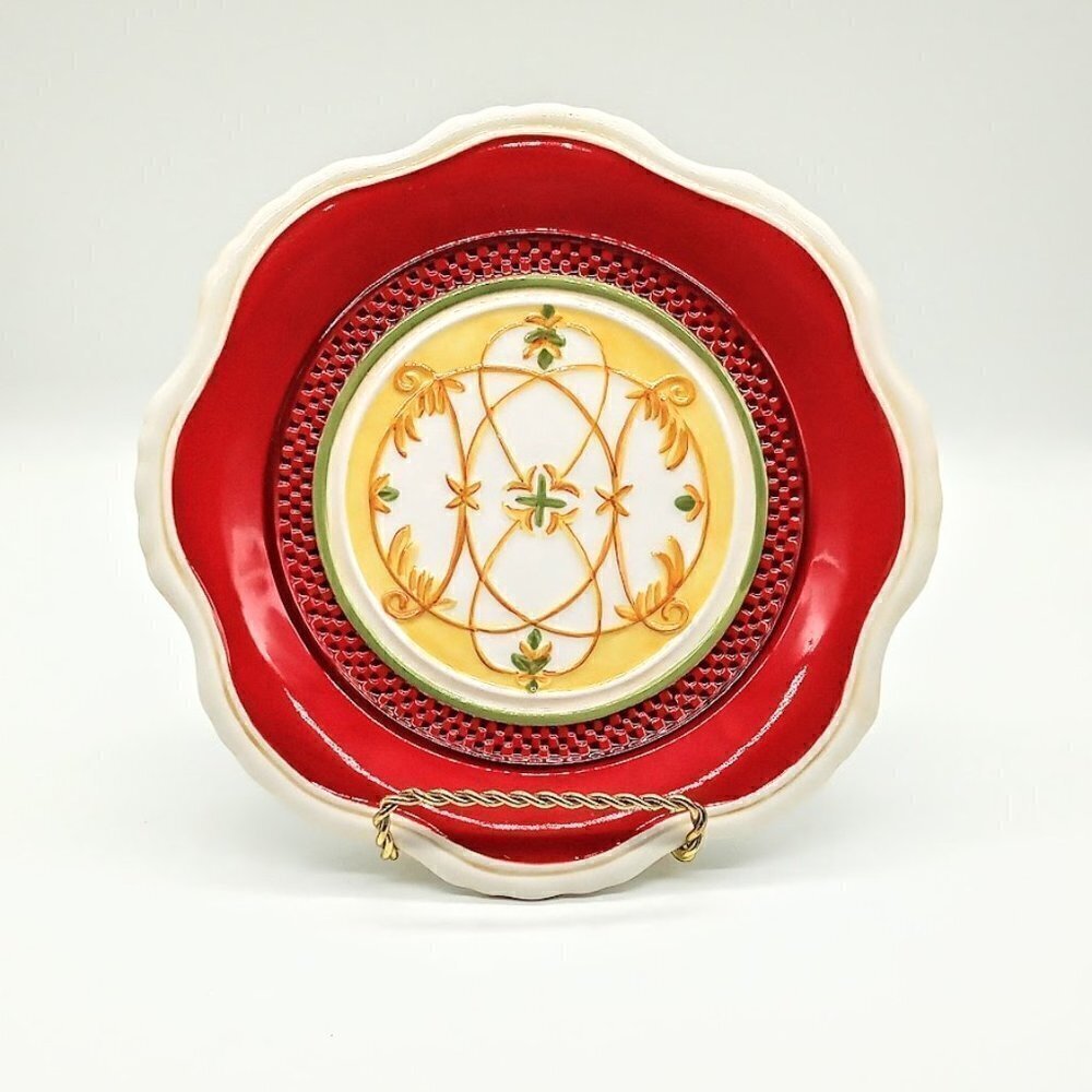 Fitz and Floyd Bellacara Red Salad Plate NWT